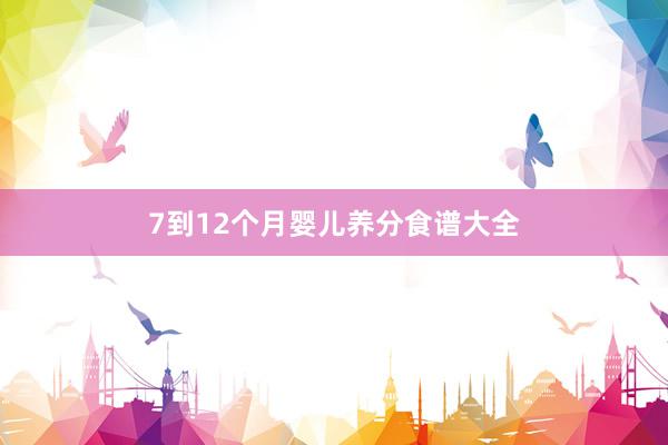 7到12个月婴儿养分食谱大全